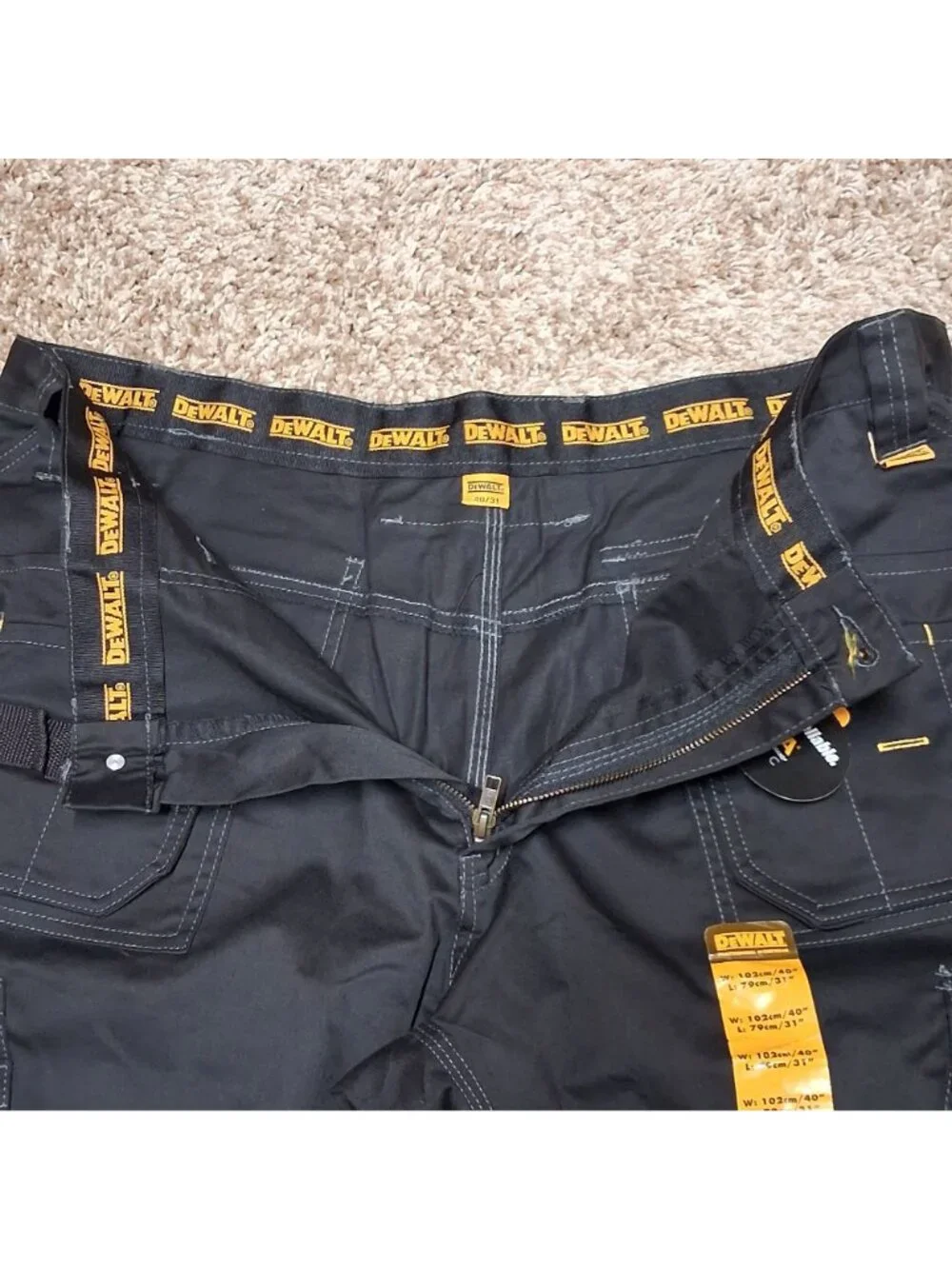 DeWalt Pro Tradesman Stretch Pants Black 40 / 31 Cordura Fabric Durable